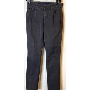 NYDJ Dark Gray Legging Jeans Sz 2 Lift Tuck Technology Cotton Blend Made In USA
